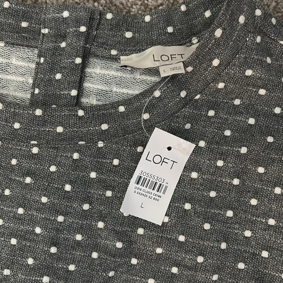 Grey and White Polka Dot Loft Dress - Picture 2 of 3